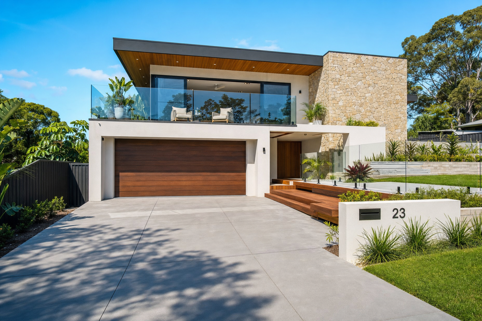 Concrete and decking